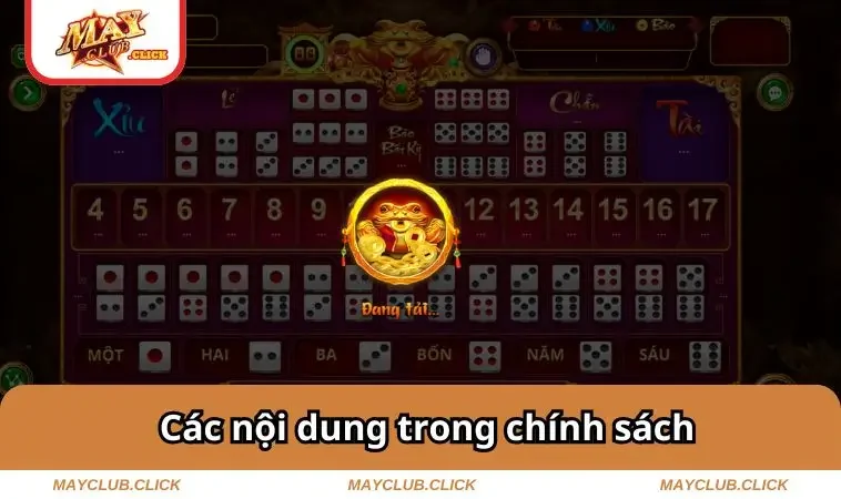 Các nội dung trong chính sách
