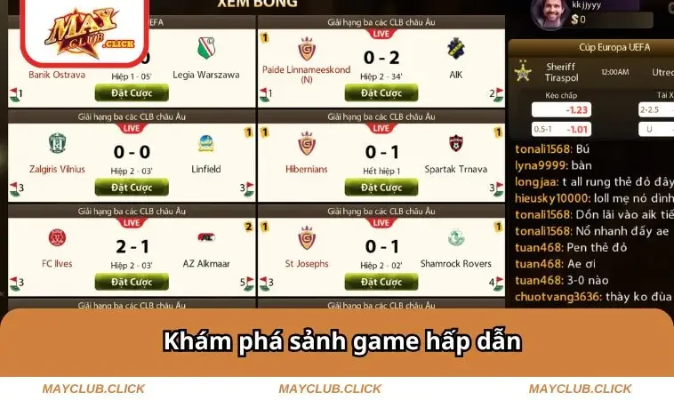 Khám phá sảnh game hấp dẫn