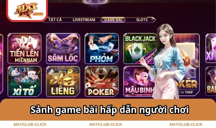 Sảnh game bài hấp dẫn người chơi