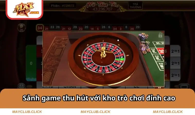 Sảnh game thu hút với kho trò chơi đỉnh cao