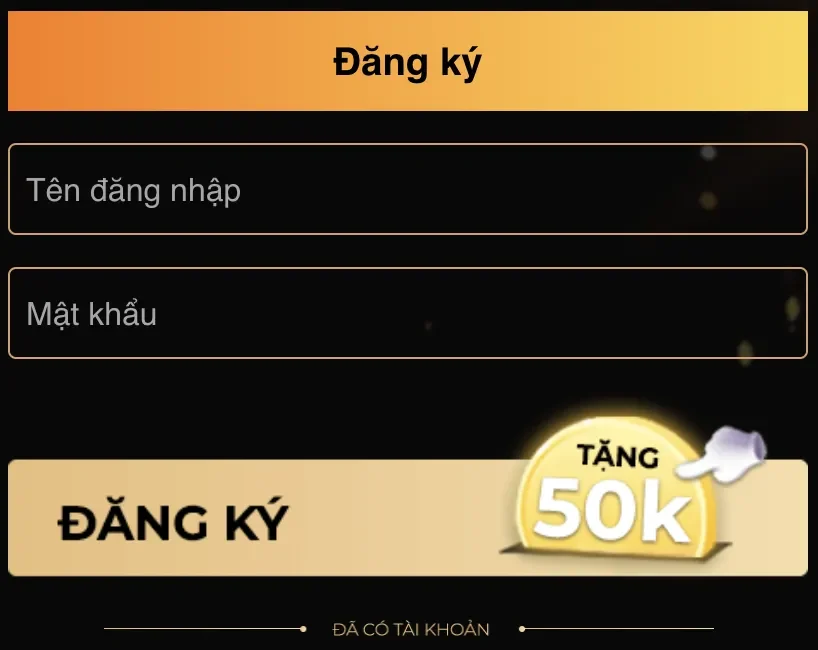 Đăng ký tài khoản mayclub